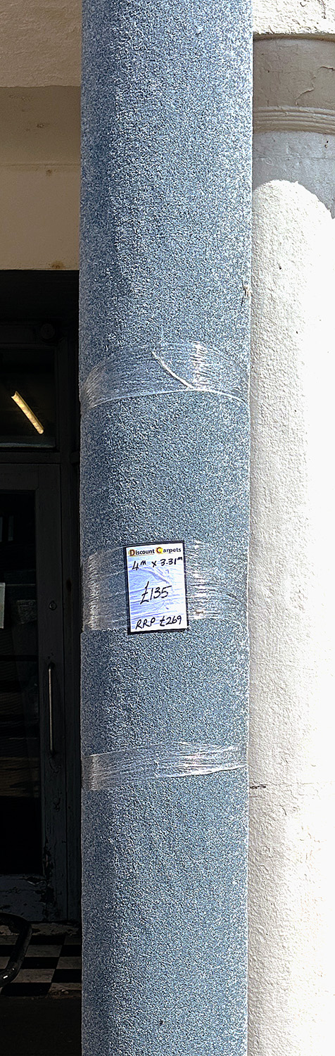 Skyblue carpet remnant in stock